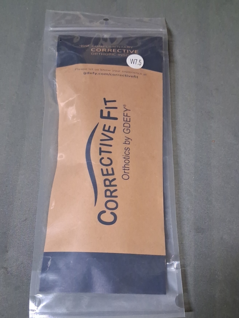 NWT Womens Insoles Corrective Fit Orthotics by GDEFY Sz 7.5